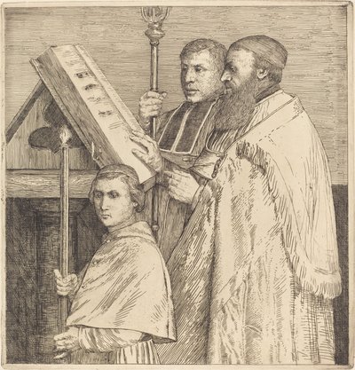 Choristes, 2ème planche (Le lutrin) - Alphonse Legros
