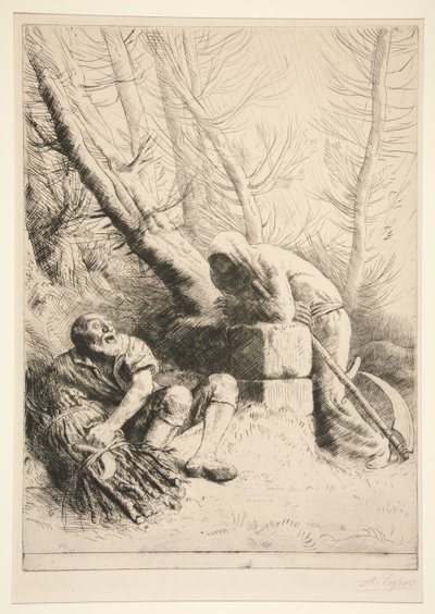 La Mort et le bûcheron - Alphonse Legros