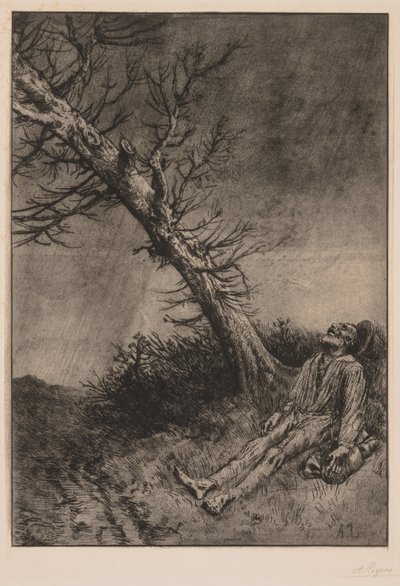 La mort du vagabond - Alphonse Legros