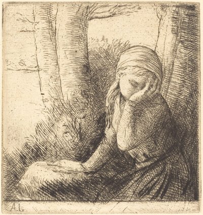Jeune fille désespérée - Alphonse Legros