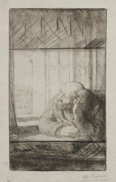 Soirée à la fenêtre - Alphonse Legros