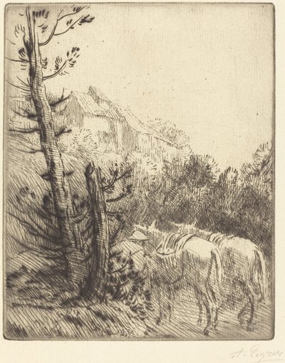 Ferme sur le coteau - Alphonse Legros