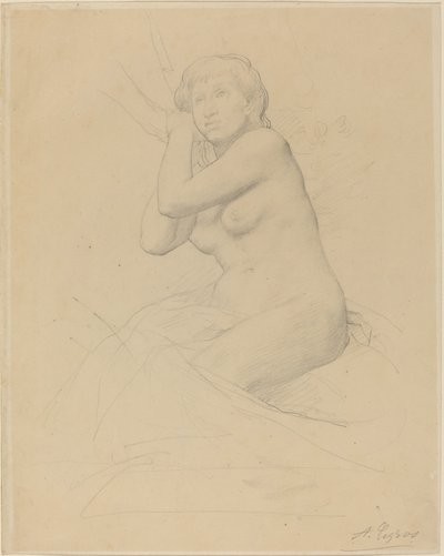 Femme nue assise - Alphonse Legros
