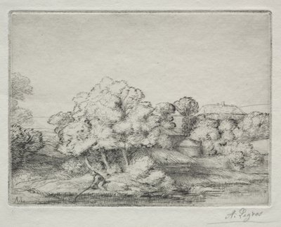 Hameau près du Lac - Alphonse Legros