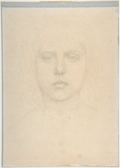 Étude de tête de jeune fille - Alphonse Legros