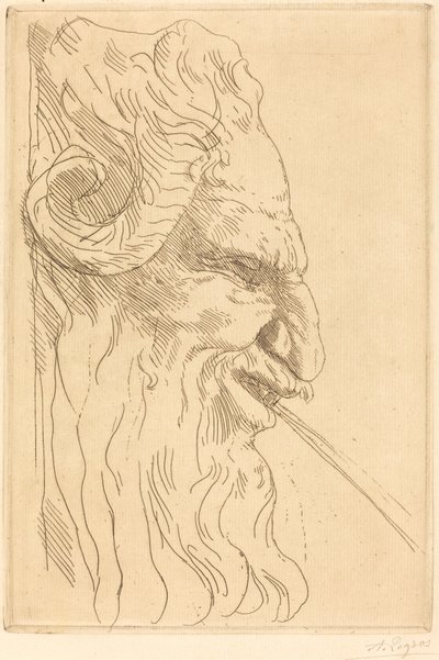 Tête de satyre - Alphonse Legros