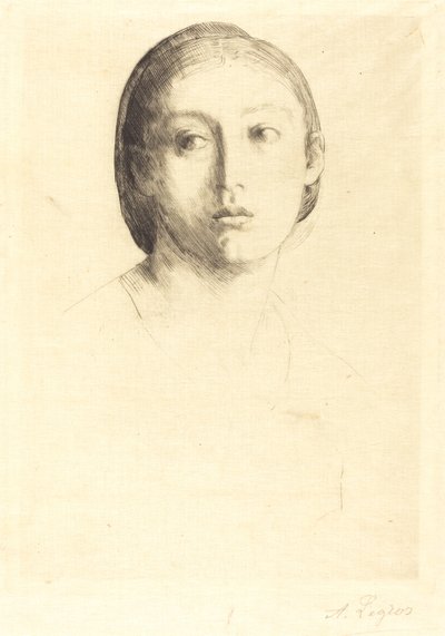 Tête de jeune fille - Alphonse Legros