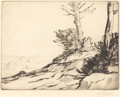 Colline avec buissons - Alphonse Legros