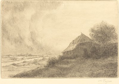 Masure sur la colline - Alphonse Legros