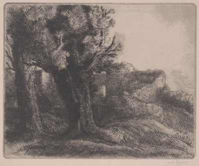 Dans les ruines, milieu 19e-début 20e siècle - Alphonse Legros