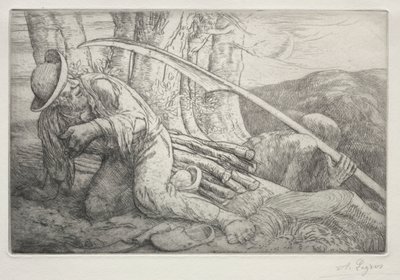 La Mort et le Bûcheron (5ème planche) - Alphonse Legros