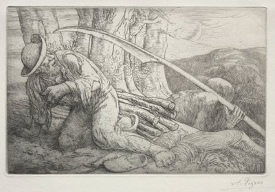 La Mort et le Bûcheron 5e Planche - Alphonse Legros