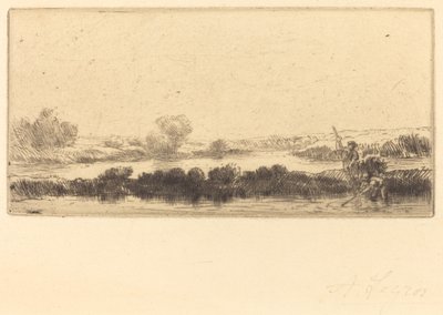 Paysage des tourbières; Dans les marais - Alphonse Legros