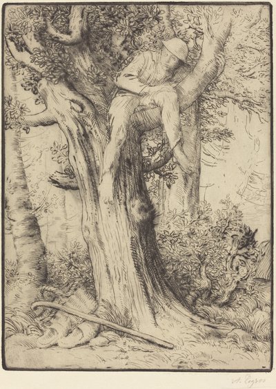 Paysage avec un garçon dans un arbre, dit Le dénicheur d