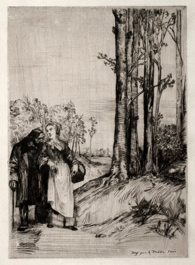 La promenade du convalescent, vers 1861 - Alphonse Legros