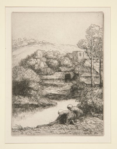 Le lavoir, ou Les laveuses - Alphonse Legros