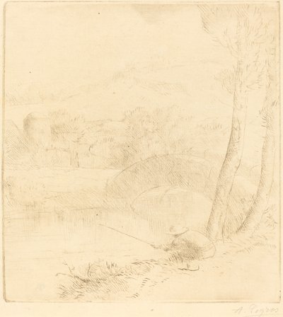 Le petit pêcheur à la ligne - Alphonse Legros