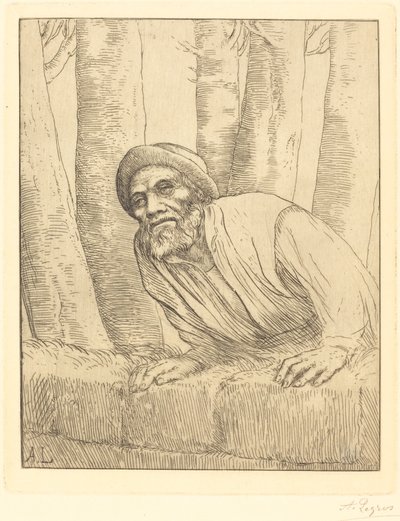 Homme escaladant un mur - Alphonse Legros