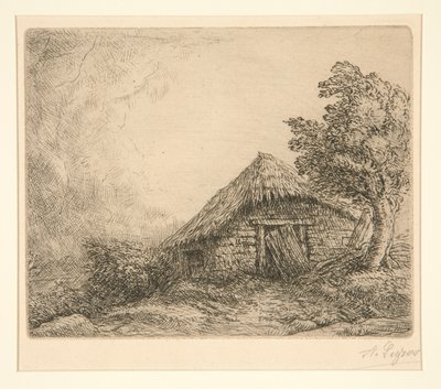 Masure sur la colline - Alphonse Legros