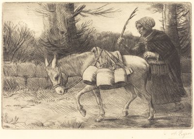 Laitière à Boulogne, 3ème planche - Alphonse Legros