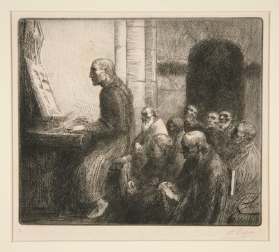 Moine jouant de l
