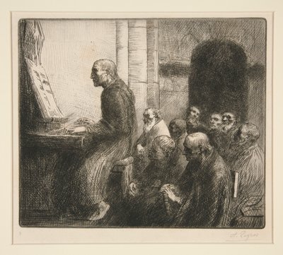 Moine jouant de l