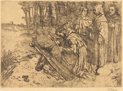 Les moines bûcherons - Alphonse Legros