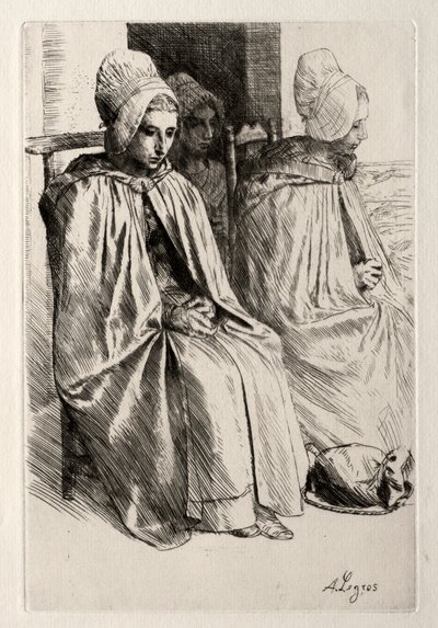 Paysanne dans le quartier de Boulogne - Alphonse Legros