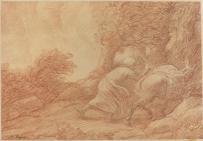 Paysans et âne - Alphonse Legros