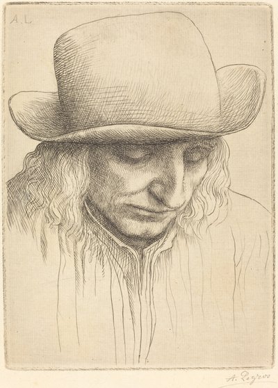 Paysan avec chapeau rond - Alphonse Legros
