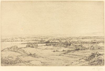 La plaine près du lac - Alphonse Legros