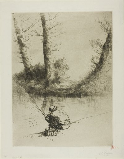 Pêcheur à la ligne - Alphonse Legros