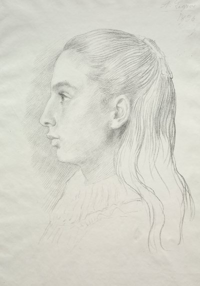 Portrait de Mlle. Nora E. Legros - Alphonse Legros