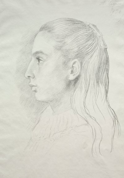Portrait de Mlle. Nora E. Legros, 1896 - Alphonse Legros