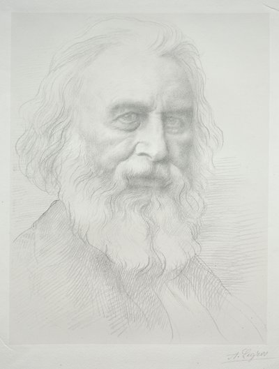 Portrait de Henry Wadsworth Longfellow (2e planche) - Alphonse Legros