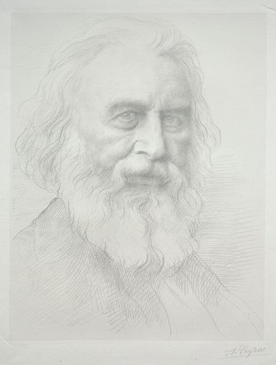 Portrait de Henry Wadsworth Longfellow (2ème plaque) - Alphonse Legros