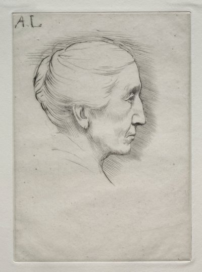 Portrait de Mme. Emily Hughes 1ère plaque - Alphonse Legros