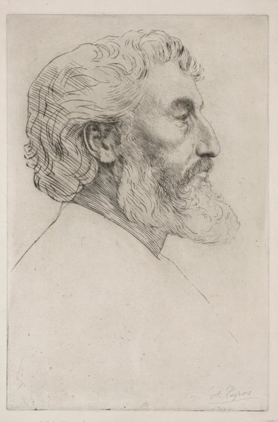 Portrait de Sir Frederick Leighton (première planche) - Alphonse Legros
