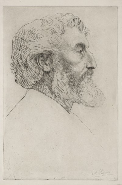 Portrait de Sir Frederick Leighton (première planche) - Alphonse Legros