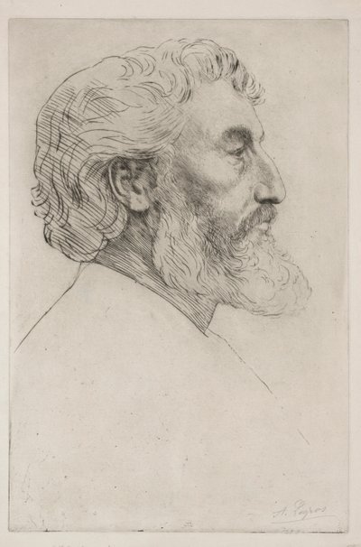 Portrait de Sir Frederick Leighton Première plaque - Alphonse Legros