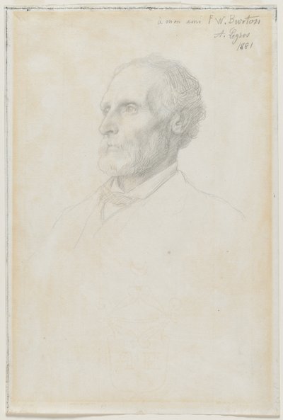 Portrait de Sir Frederick W. Burton, directeur de la National Gallery, Londres, 1881 - Alphonse Legros