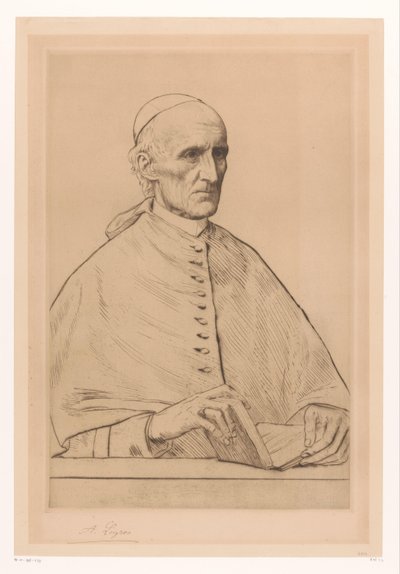Portrait du cardinal Henry Eduard Manning, archevêque de Westminster - Alphonse Legros