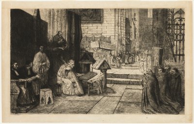 Procession dans une église espagnole - Alphonse Legros