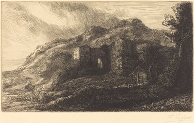 Les ruines du château - Alphonse Legros
