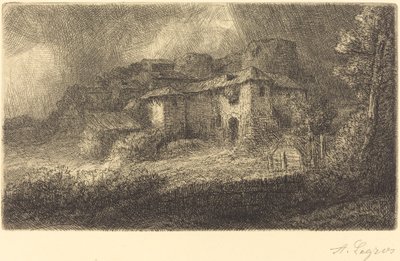 Les ruines du château - Alphonse Legros
