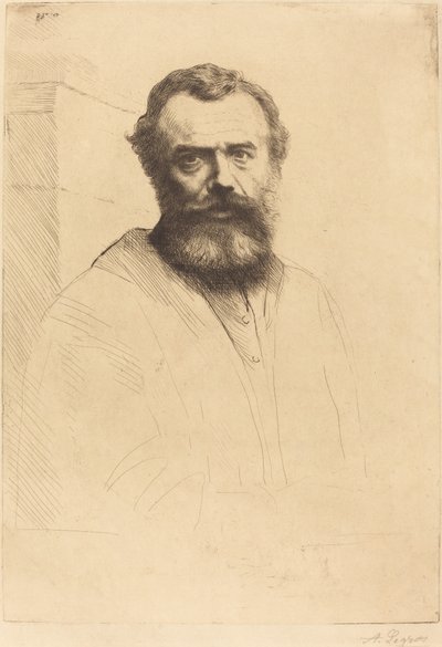 Autoportrait, 3ème planche, 1880 - Alphonse Legros