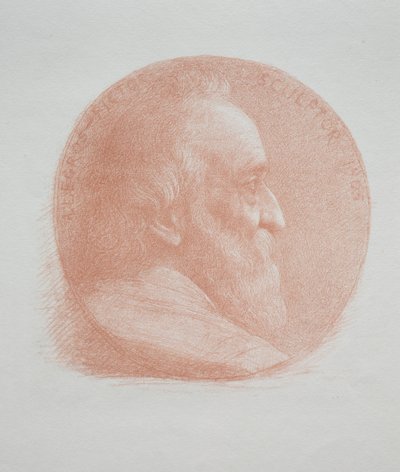 Autoportrait, Médaillon No. 2 (11e Planche) - Alphonse Legros
