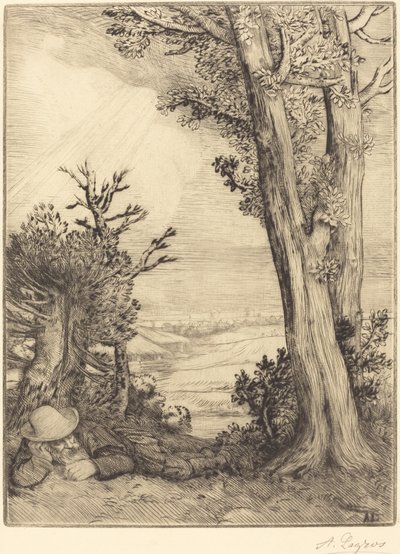 Sieste dans la campagne - Alphonse Legros