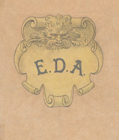 Étude pour une plaque de nom en bronze pour Edward D. Adams, ca. 1892 - Alphonse Legros