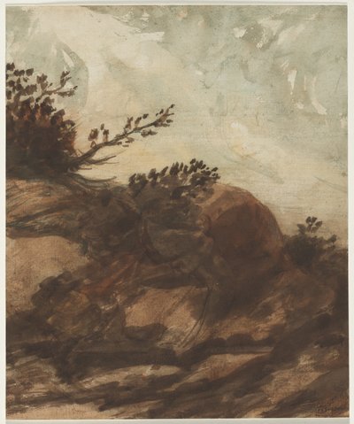 Coucher de soleil sur la colline, seconde moitié des années 1800 - Alphonse Legros